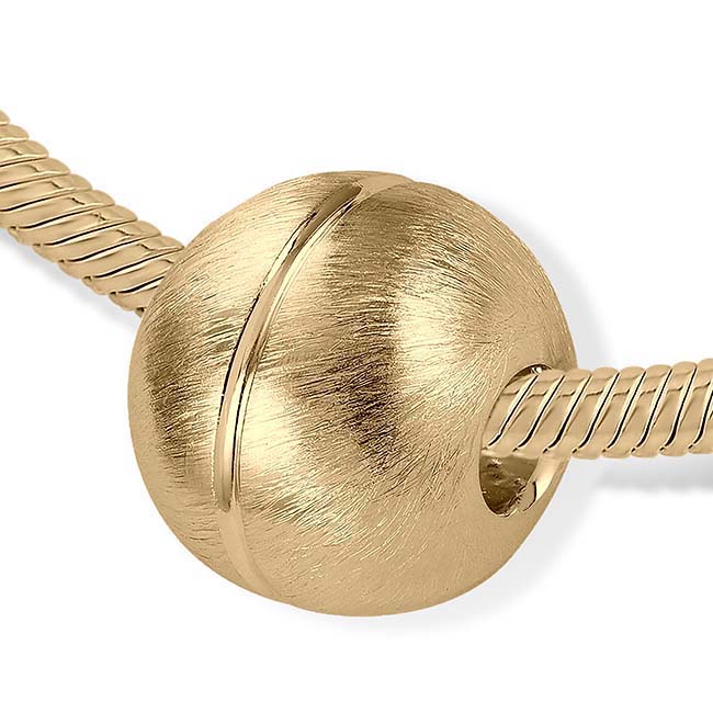 Gouden Ashanger Bolvormig IJsmat Goud inclusief Collier